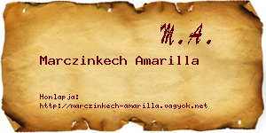 Marczinkech Amarilla névjegykártya